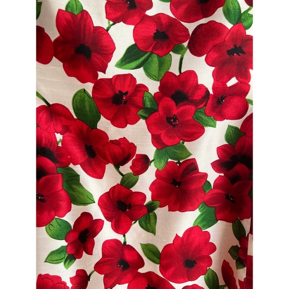 90s Cheeta B / Silk Roses / Party Dress - Picture 4 of 5